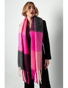 Scarf Ombre Multi Black-Pink