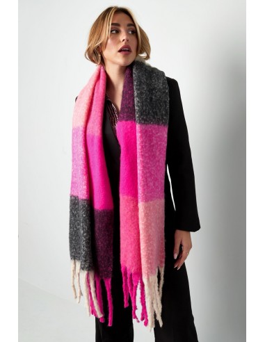 Scarf Ombre Multi Black-Pink