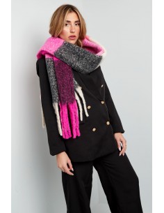 Scarf Ombre Multi Black-Pink 2