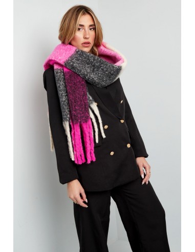Scarf Ombre Multi Black-Pink