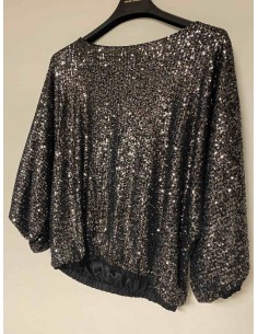 Sequin Blouse with open back 2
