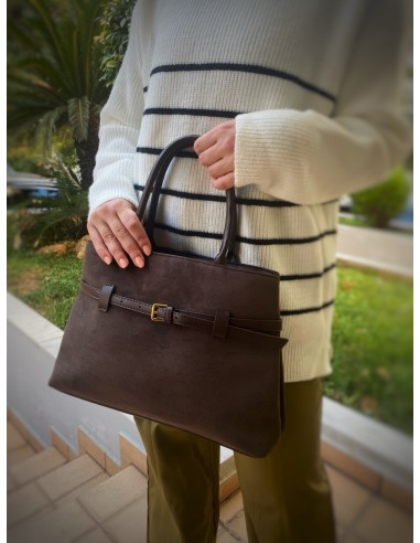 Καφέ Σουέτ Τσάντα Χειρός Καφέ Σουέτ Τσάντα Χειρός