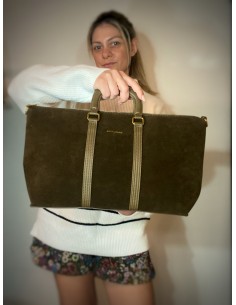 Vintage Λαδί Τσάντα Χειρός