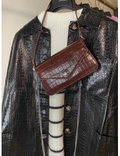 Μικρή Βουργουνδί Τσάντα Ώμου