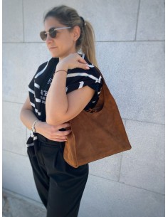 Καφέ Σουέτ Τσάντα Ώμου